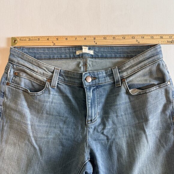 Eileen Fisher Jeans Women's 8P Organic Cotton Straight Blue Denim Stretch $198 - Picture 4 of 8